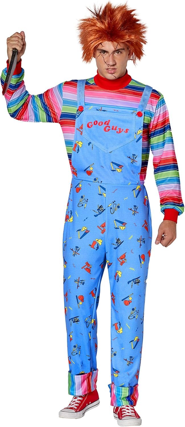 Spirit Halloween Child's Play Adult Seed of Chucky Costume | Officially Licensed Horror Couple Costume