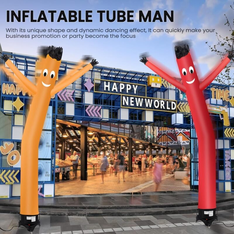 12FT Inflatable Dancing Man with 3/4HP Blower, Highly Durable and Tear Resistant Polyester Polyamide Nylon Inflatable Man Dancing, Waving Inflatable Tube Guy - Image 5