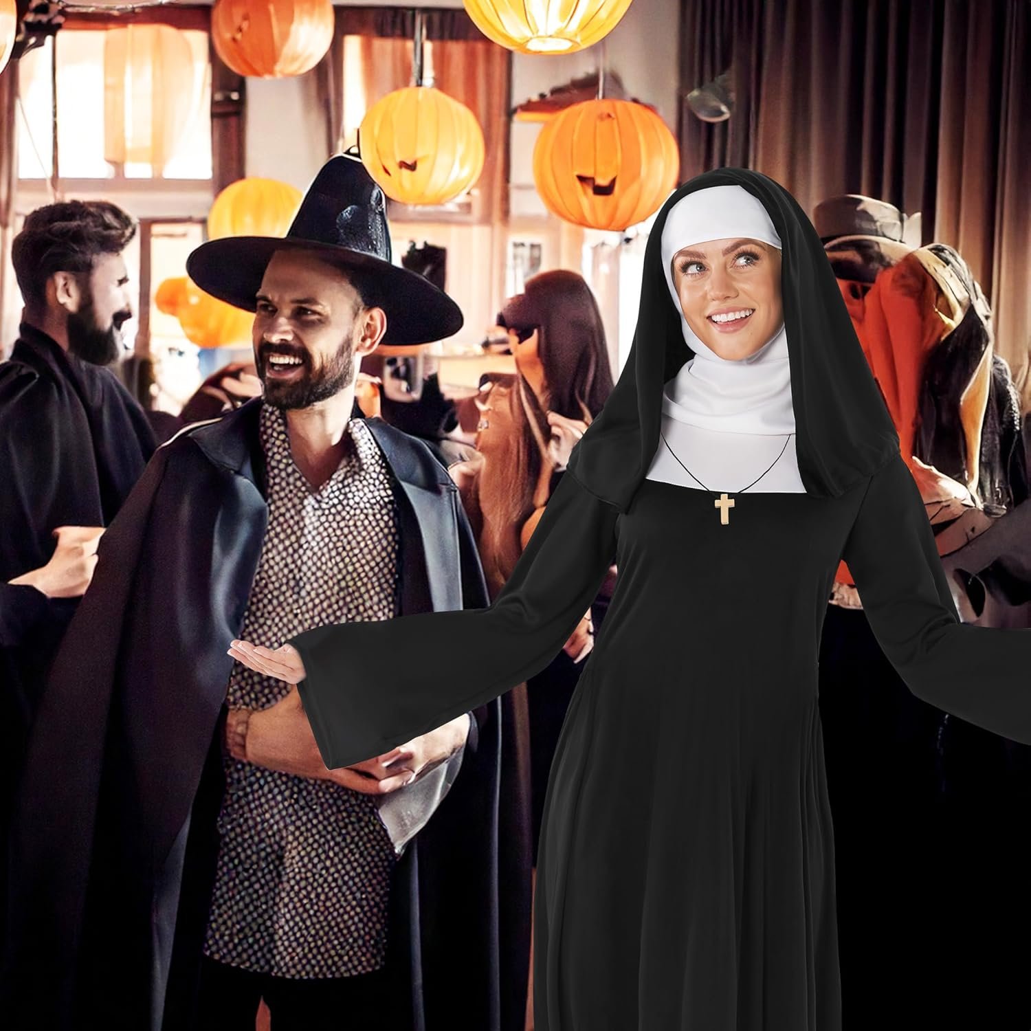 fun shack Nun Costume Woman, Nun Outfit, Womens Nun Costume, Womens Halloween Costumes, Women Halloween Costume - Image 4