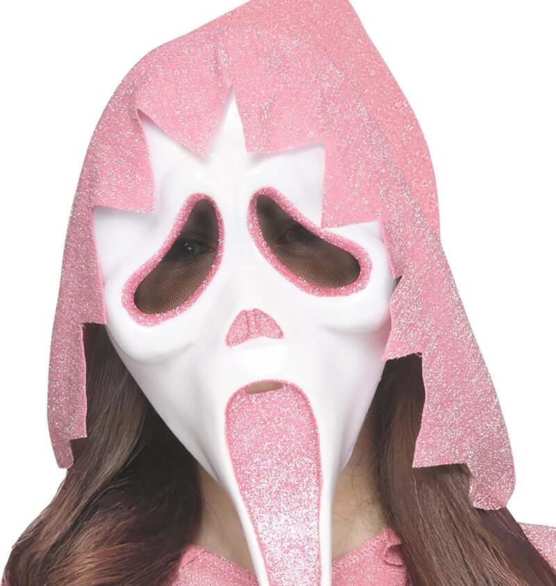 Fun World Girls Ghost Face Pink Sparkle - Image 7