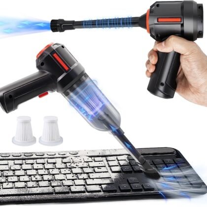 PeroBuno Computer Vacuum Cleaner - Air Duster - for Keyboard Cleaning - Cordless Canned Air - Powerful - Energy - Efficient - Compressed