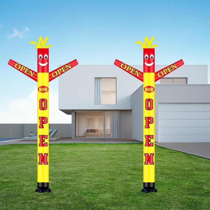20 ft Now Open Inflatable Tube Man Advertising Giant Inflatable Guy Waving Arm Blow up Man Dancing Puppet Guy for Outdoor Events Business Store, Blower Not Included - Image 7