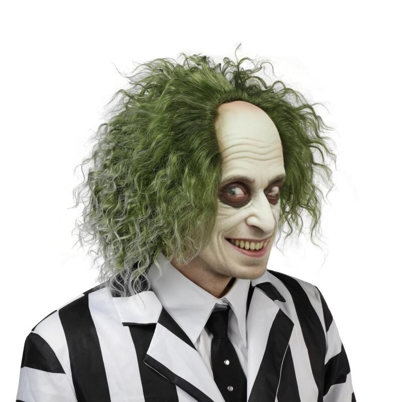 Green Wig Men,Short Curly Wig,Halloween Costumes Wigs For Men - Image 3