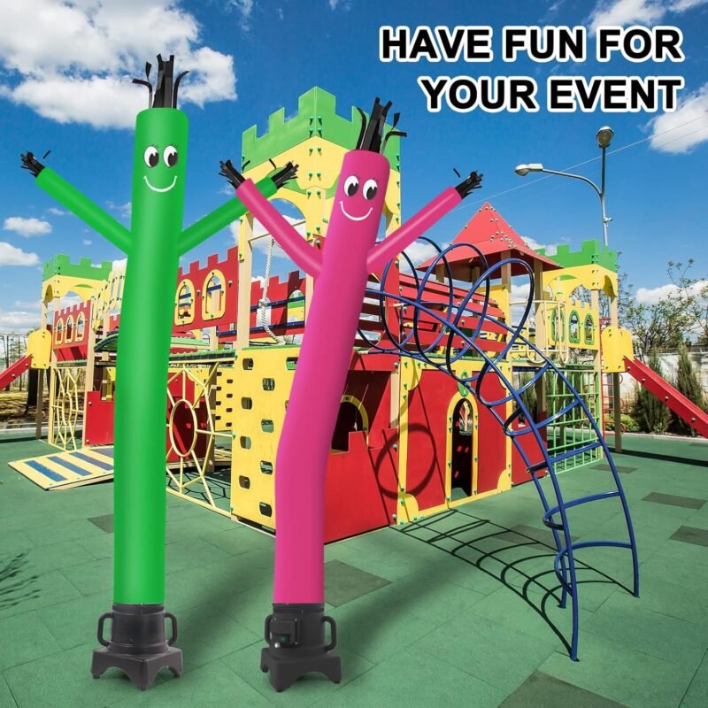 MOUNTO 8FT Inflatable Waving Man Fly Puppet Dancer with Blower (Green) - Image 8