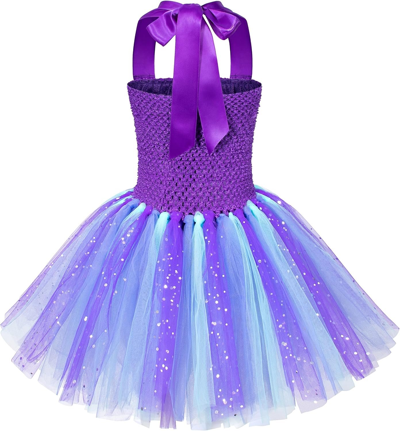 Little Mermaid Tutu Dress for Girls - Princess Mermaid Ariel Costume with Accessories - Image 3