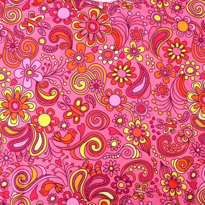 bopika 60s 70s Hippie Disco Dress Costume Women's Retro Disco Outfit Women Halloween Floral Dresses - Image 4