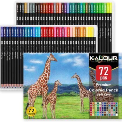 KALOUR 72 Count Colored Pencils for Adult Coloring Books, Soft Core,Ideal for Drawing Blending Shading,Color Pencils Set Gift for Beginners Artists