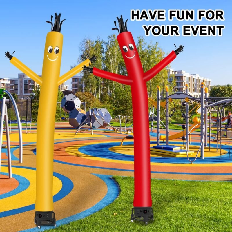 MOUNTO 20ft Air Inflatable Tube Guy Puppet Dancing Man with 1HP Blower Complete Set (Red) - Image 7