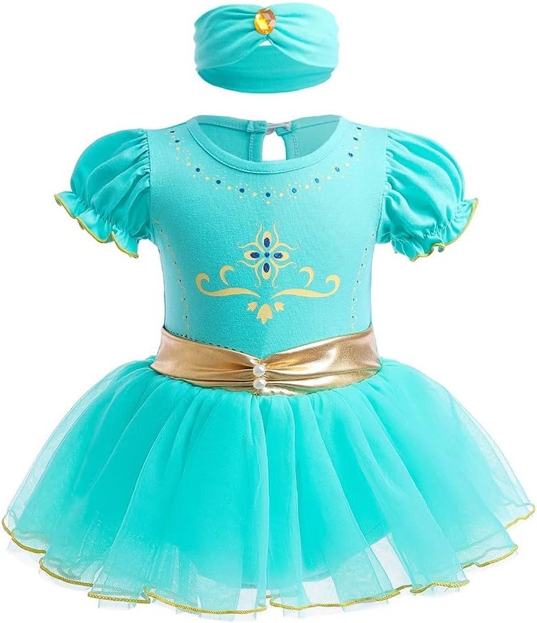 Baby Girls Snow White Belle Sofia Birthday Princess Christmas Halloween Costume Bodysuit Romper Tutu Dress w/Headband