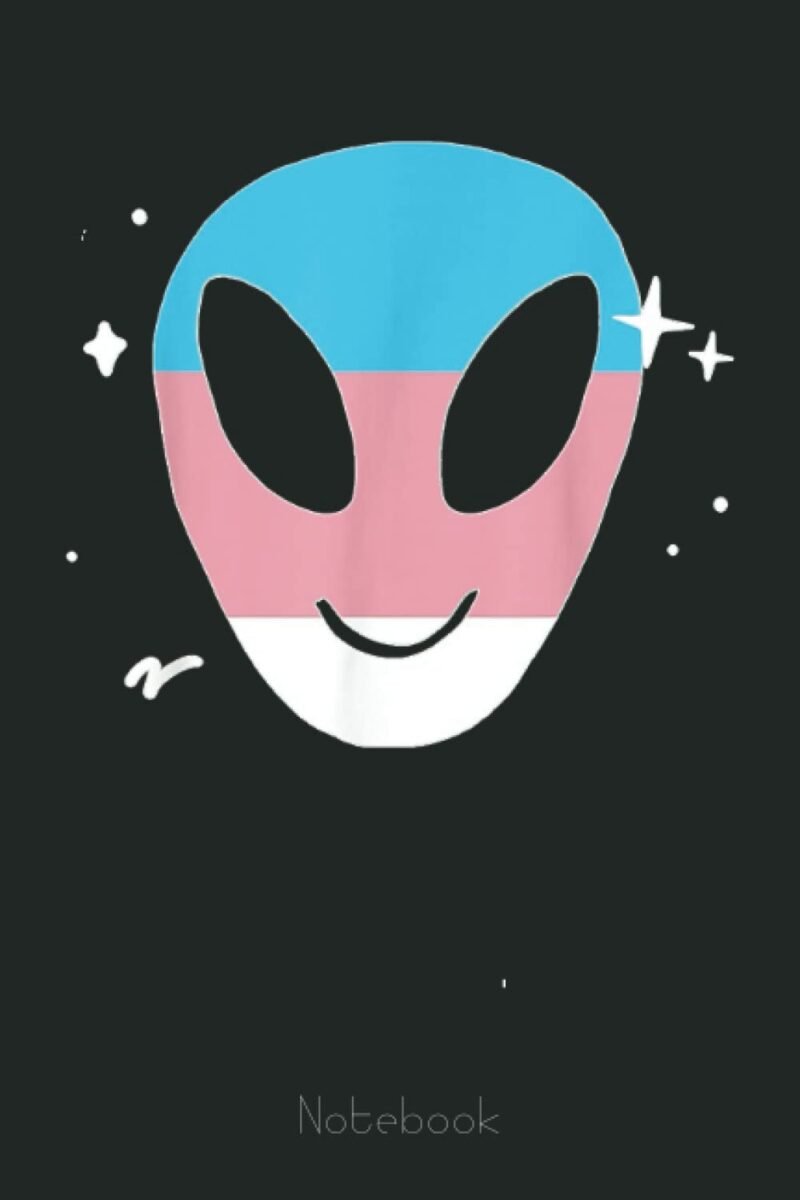 Alien Trans LGBTQ Pride Flag Transgender Space Notebook: Lined Journal Alien, 110 Pages, Size 6"x9", lined journal ufo, alien journal, ufo journal, lined journal notebook