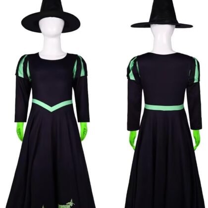 Classic Witch Glinda Elphaba Costume for Girls Halloween Dress Up