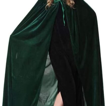 Rulercosplay Halloween Cloak Blue or Green Witch Hoodies Cosplay Costume 59‘’