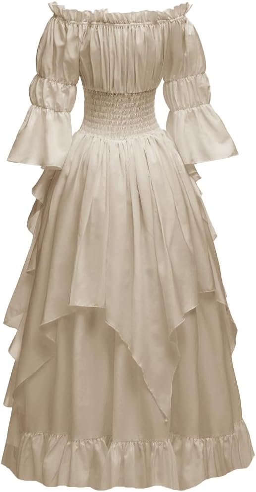 Abaowedding Women's Gothic Witch Dress Medieval Renaissance Costume Victorian Dress - Image 2