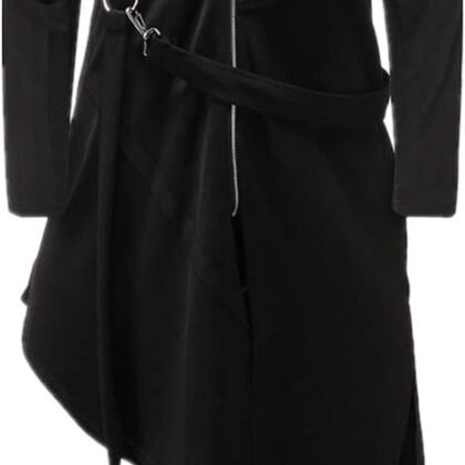 Crubelon Men's Steampunk Vintage Tailcoat Jacket Gothic Victorian Frock Uniform Halloween Costume