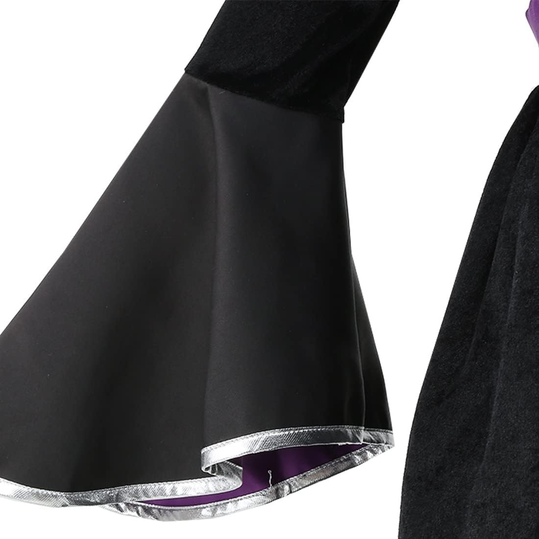 yolsun Purple Witch Costume for Girls Bubble Sleeve Halloween Witch Dress for Kids - Image 4