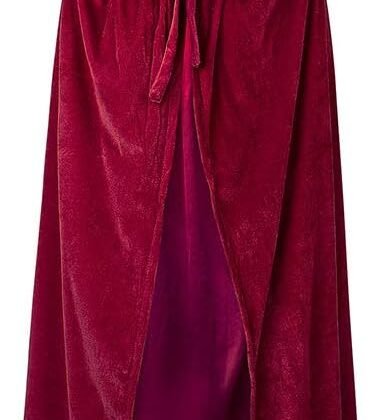 Durio Unisex Cloak with Hood - Halloween & Christmas Vampire Witch Cape Cosplay Costume