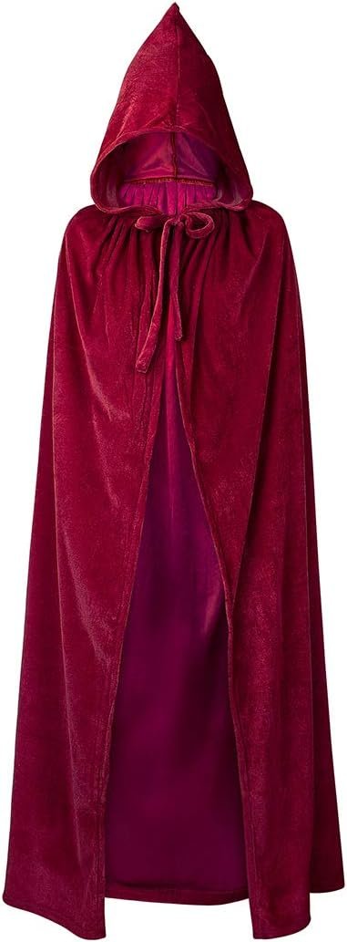 Durio Unisex Cloak with Hood - Halloween & Christmas Vampire Witch Cape Cosplay Costume