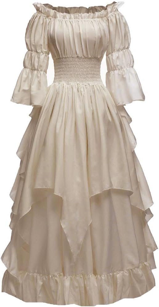 Abaowedding Women's Gothic Witch Dress Medieval Renaissance Costume Victorian Dress