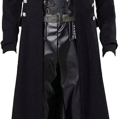 BITSEACOCO Mens Vintage Victorian Steampunk Jacket, Gothic Renaissance Medieval Frock Coat Cosplay Halloween Costume Tailcoat