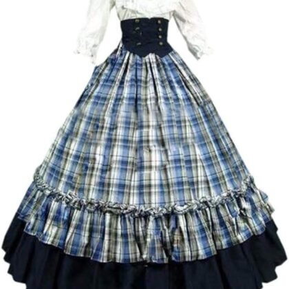 I-Youth Womens Renaissance Civil War Victorian Dress Southern Belle Cosplay Medieval Pioneer Dickensonian Costume