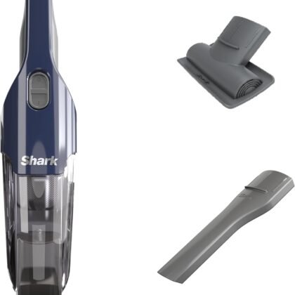 Shark Cyclone PET Handheld Vacuum with 8" Crevice Tool, HyperVelocity Suction, Navy Blue/Grey, CH701