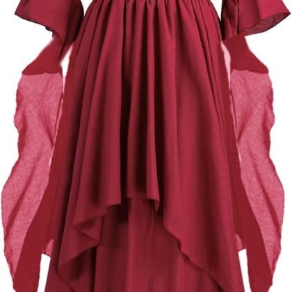 GOLDSTITCH Women's Victorian Dress Renaissance Medieval Costume Gothic Witch Dress for Women