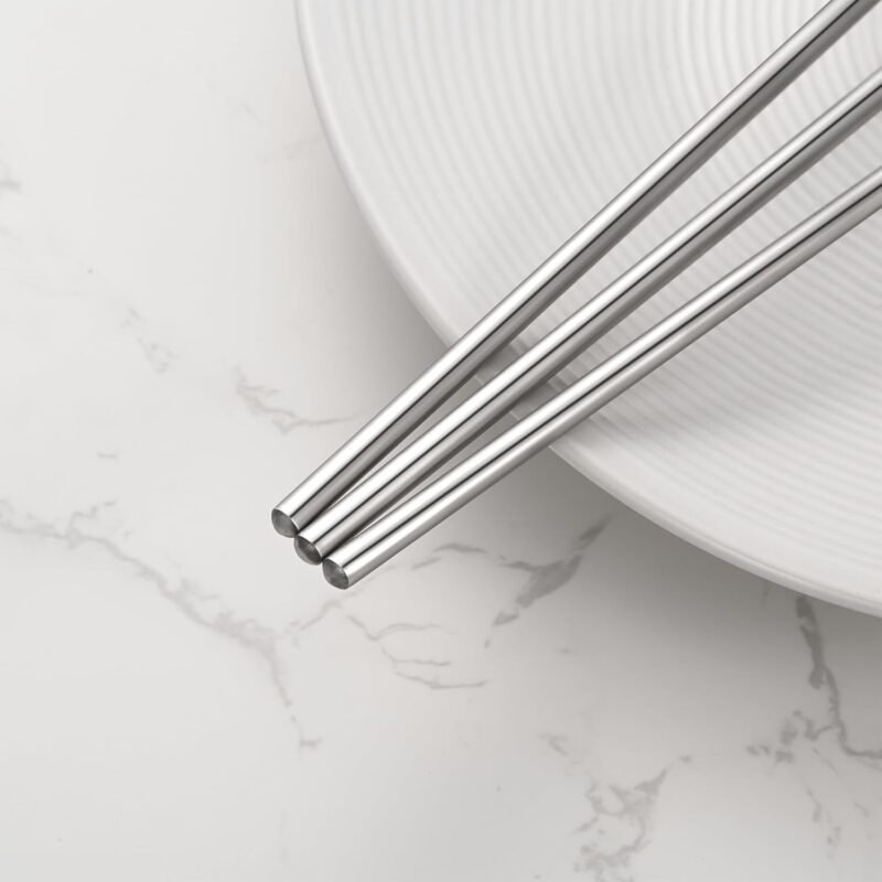 Set of 3 Long Handle Fruit Forks, 8.7 Inch Round Solid Handle Picks Forks for Jar, SUS304 Stainless Steel Olive Forks, 2-Tine Fork for Dessert Appetizer Cocktail Fruit and Vegetables,Silver - Image 4