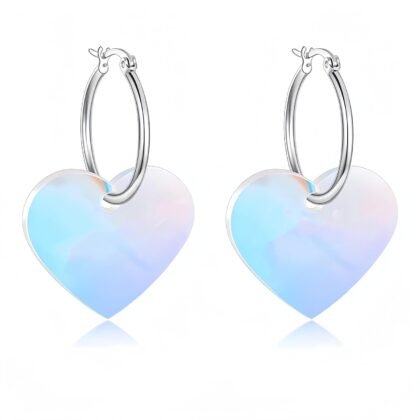 Lover Heart Earrings for Women 925 Silver Post Trendy Earrings Acrylic Dangle Drop Earrings TS Tour Concert Gifts for Fans (ST hanging ring)