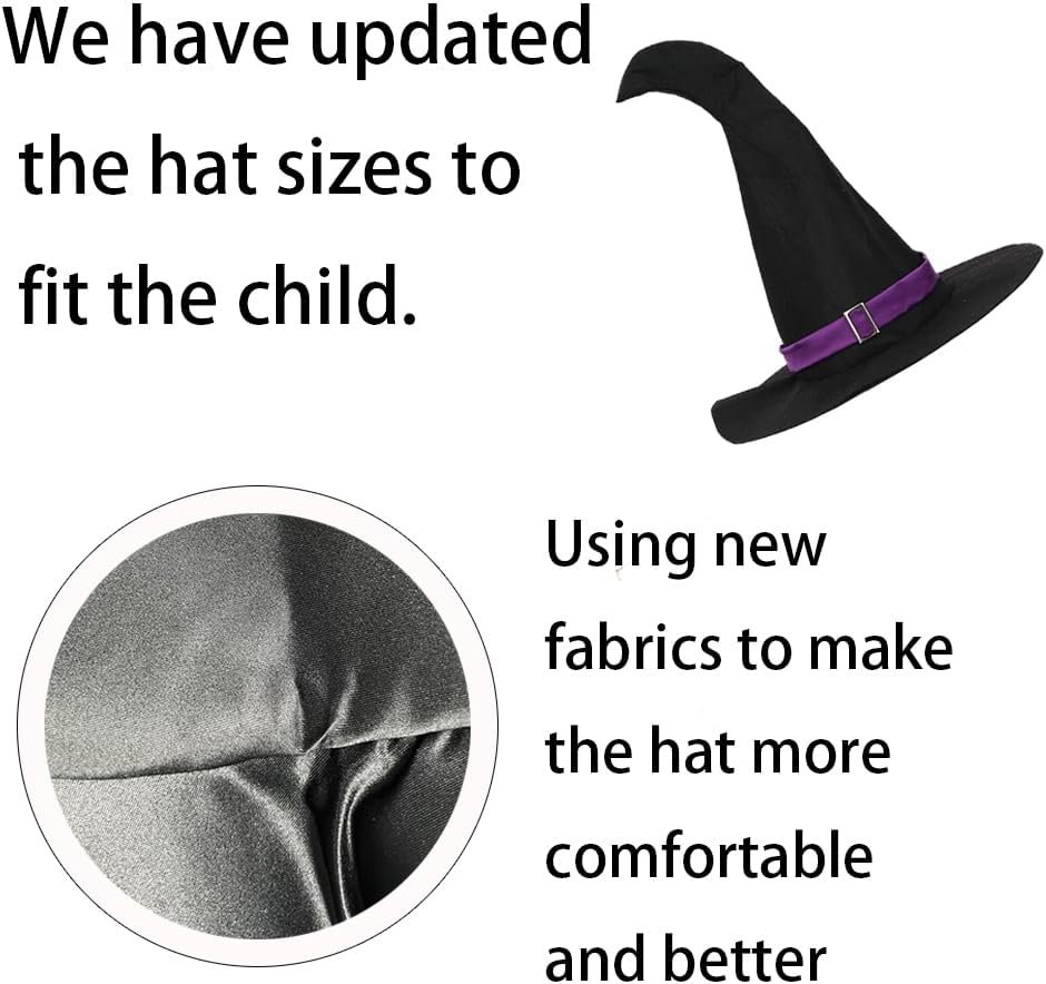 yolsun Purple Witch Costume for Girls Bubble Sleeve Halloween Witch Dress for Kids - Image 3