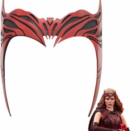 WandaVision Wanda Maximoff Witch Headpiece Halloween Mask Cosplay Costume Tiara (Adult)