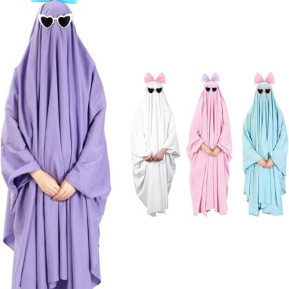 Halloween Sheet Ghost Photo Shoot Adult Costume Ghost Cosplay & Sunglasses & Headband for Cosplay Party