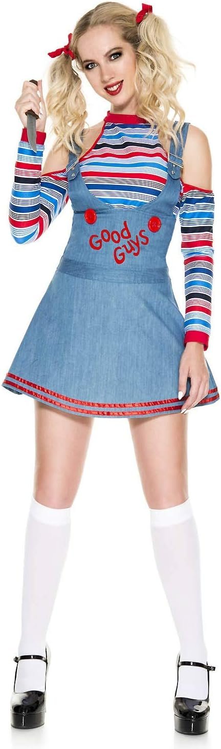 3 PC. Ladies Nightmare Killer Doll Skirt Costume Set