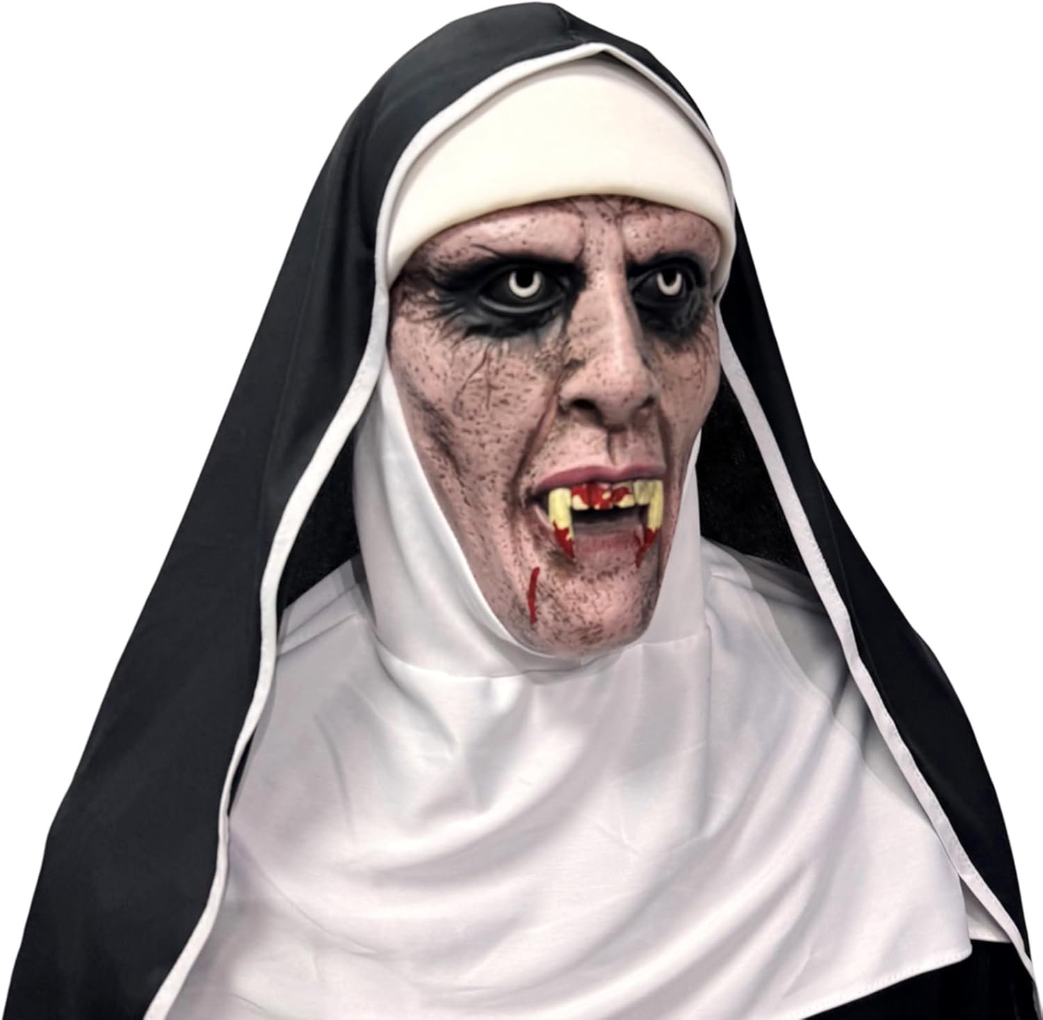 Halloween Nun Masks Set, Scary Halloween Nun Cosplay Costume Prop, Full Face Horror Masks
