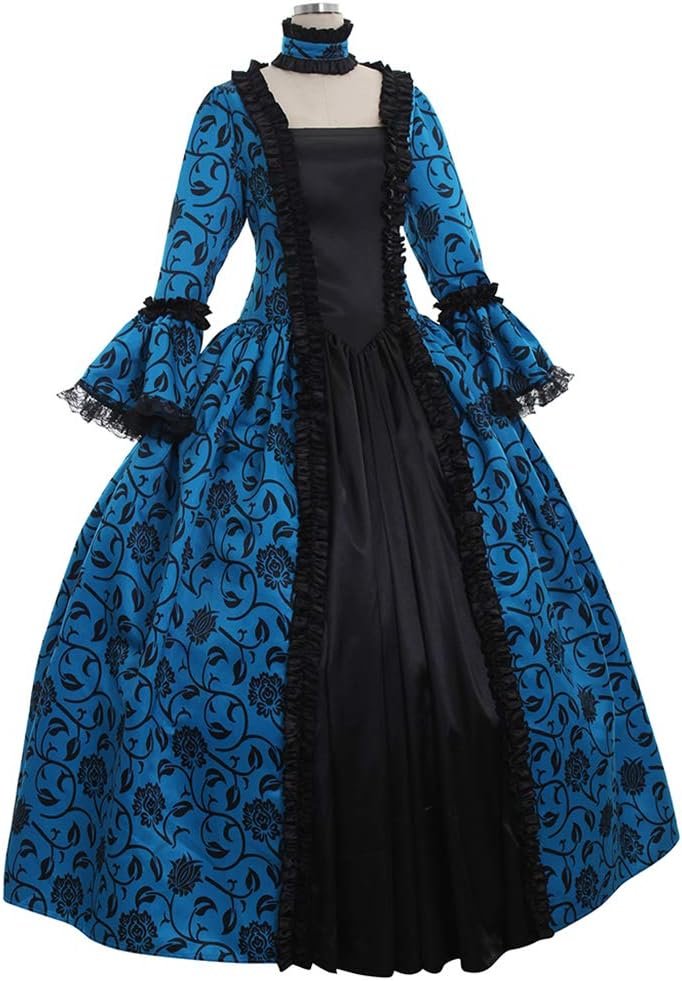 1791's lady Women's Victorian Rococo Dress Inspration Maiden Costume - Image 3