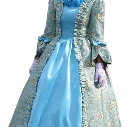 CountryWomen 18th Century Women's Rococo Ball Gown Long Masquerade Dresses