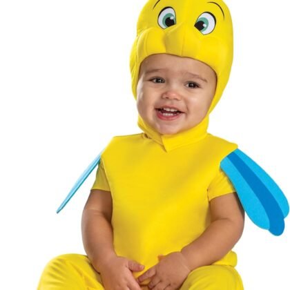 Disguise baby-boys Flounder Animated Classic Costume, Official the Little Mermaid Costume