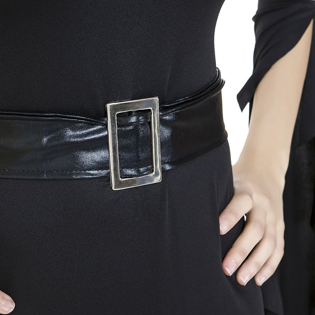 Colorful House Women Halloween Classic Black Witch Costume with Cap - Image 4