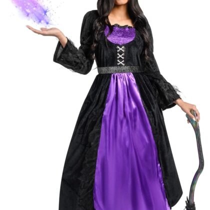 Spooktacular Creations Witch Costume Women, Womens Halloween Costumes 2025 with Witch Dress Hat Accessories for Cosplay