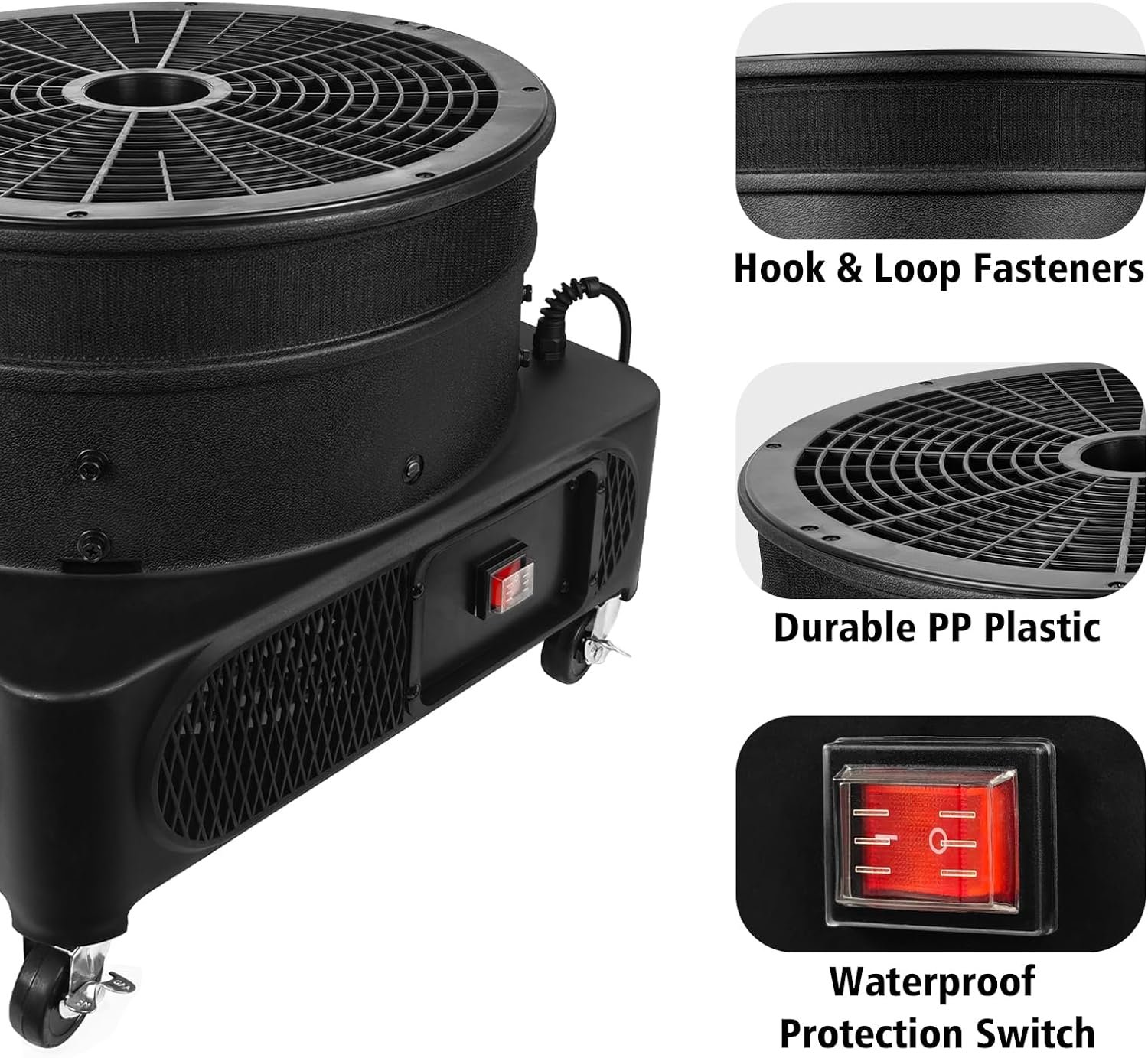 1 HP Wacky Waving Inflatable Tube Guy Air Blower, 750W Inflatable Tube Man Blower Fan, Fits 18" Diameter Inflatable Dancer - Image 3