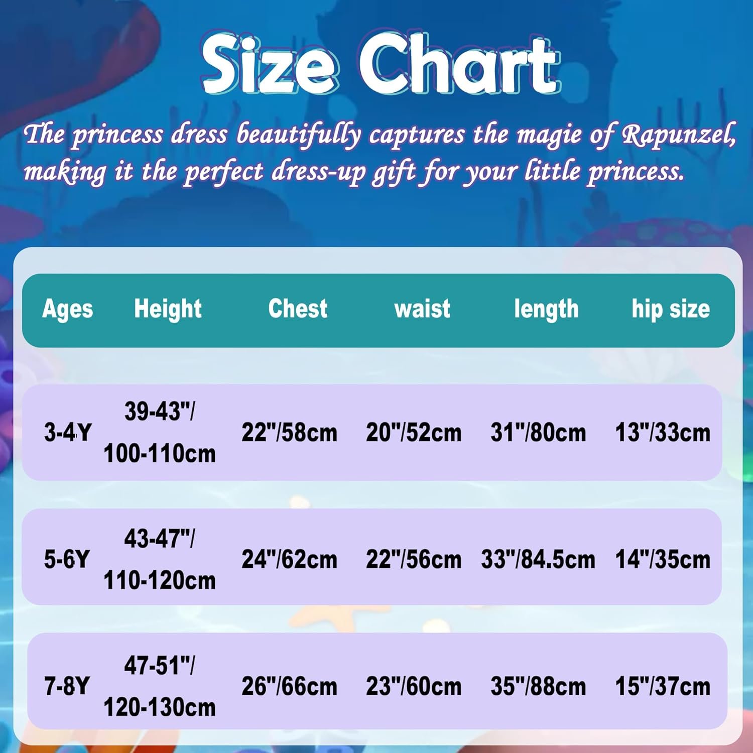 Webeasy Princess Costumes for Girls, Fancy Princess Costume with Wig Deluxe Girls Fancy Dress for Party Cosplay Halloween - Image 6