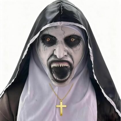 Adults Halloween Scary Zombie Vampire Mask - Reusable With Adjustable Earloops, Washable Printing