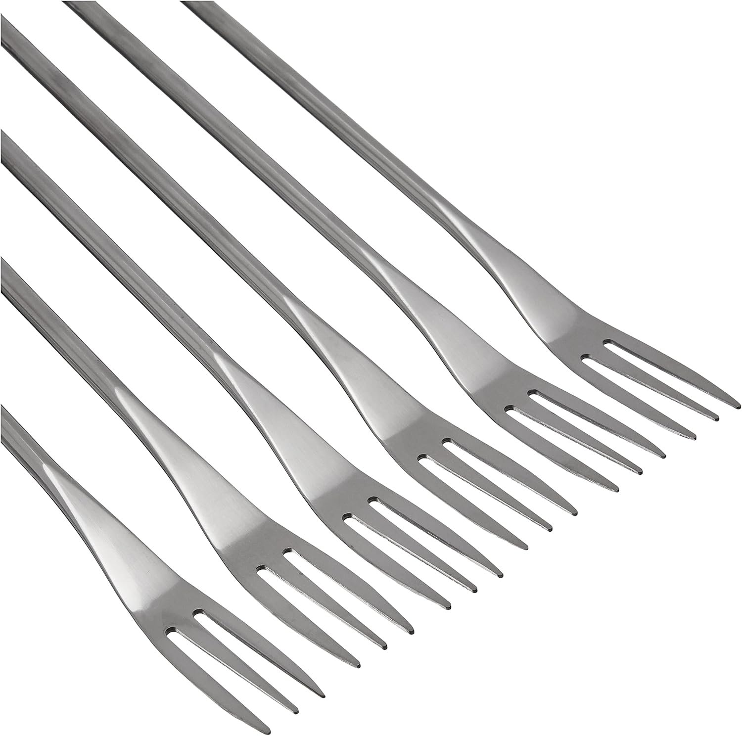 Kuhn Rikon 6 Piece Cheese Fondue Forks of Stainless Steel, Small, Silver - Image 3