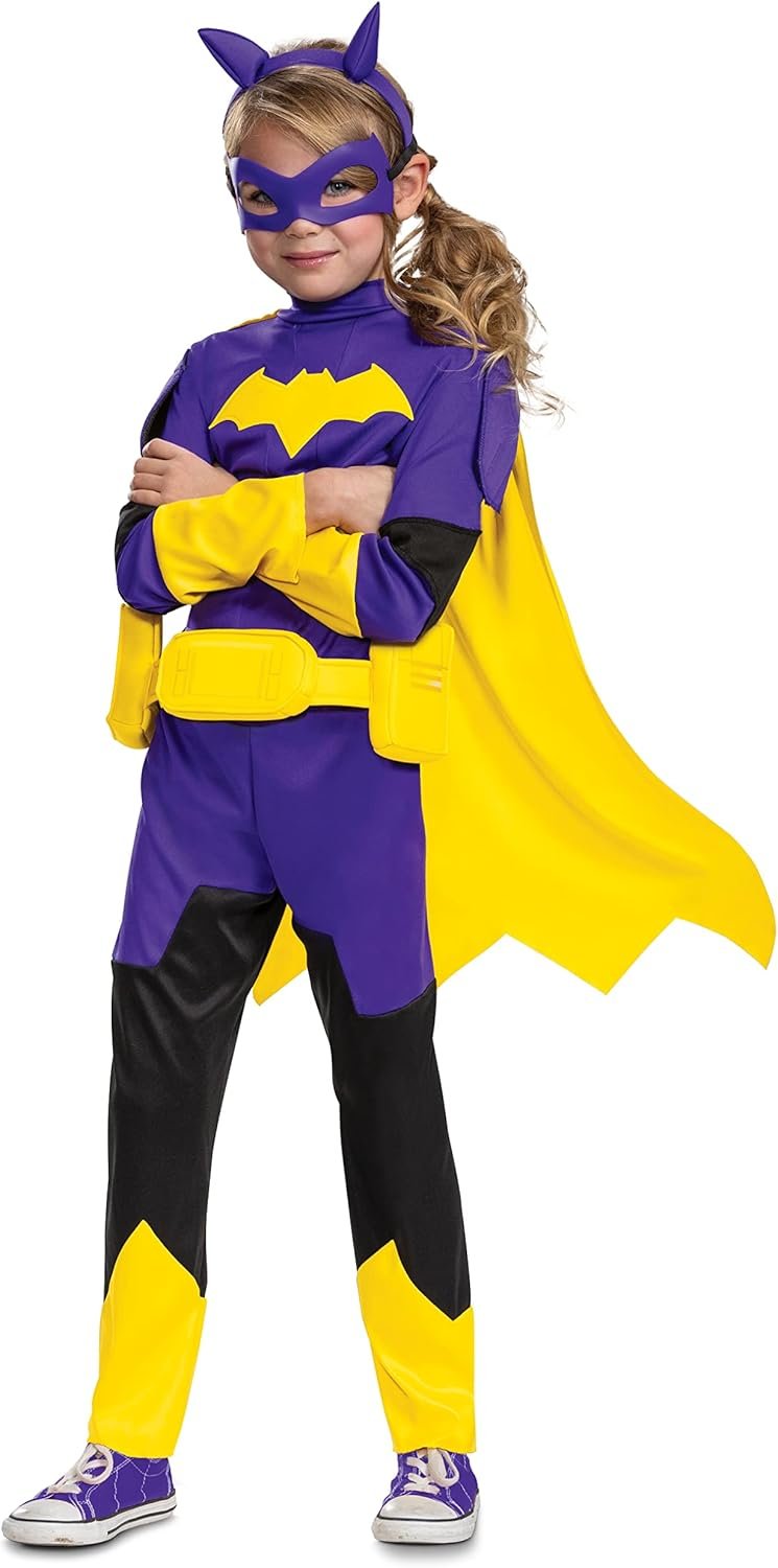 Disguise Batgirl Costume, Official Batwheels Deluxe Costume Outfit and Batgirl Mask