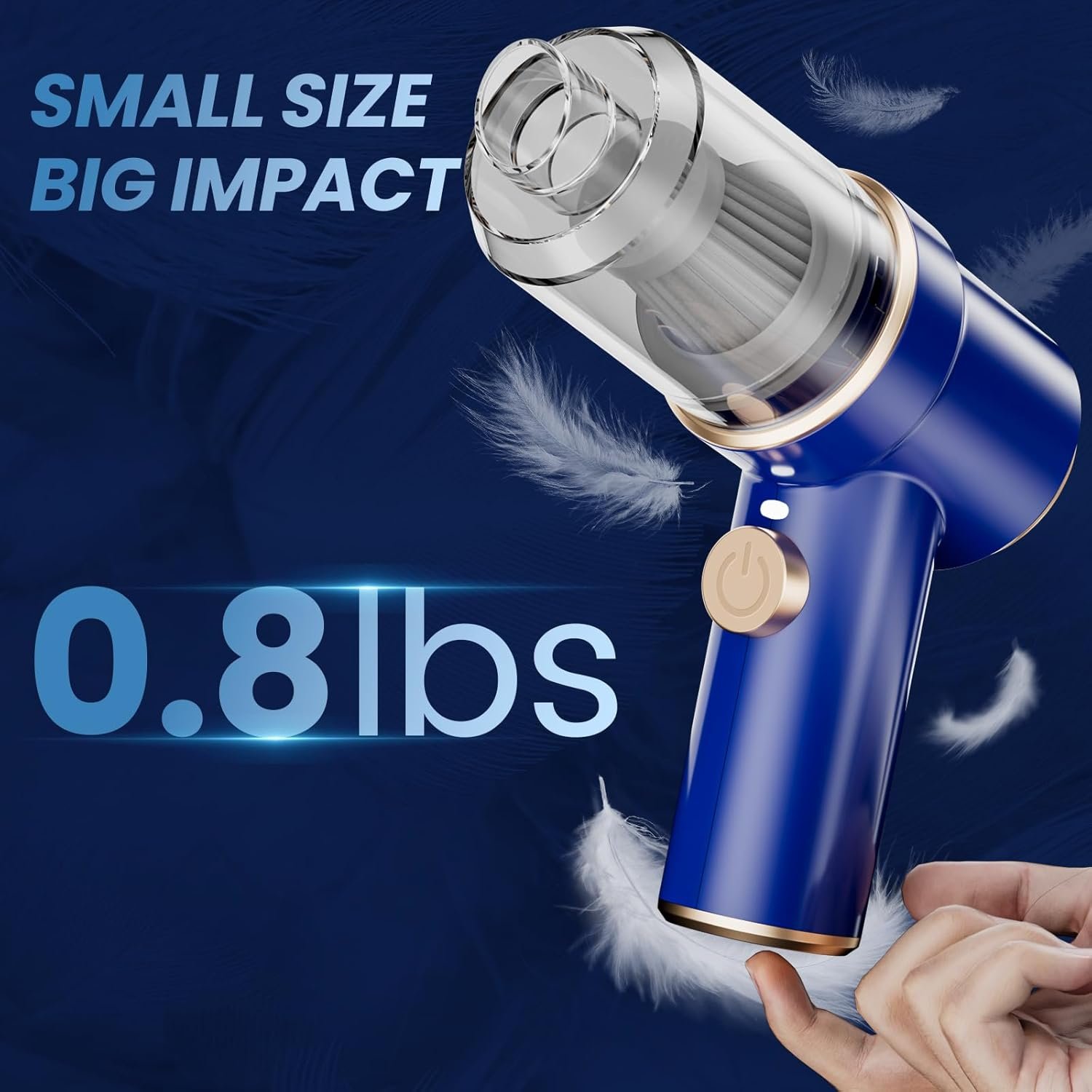 Nyo Handheld Car Vacuum Cleaner, 9000Pa Handheld Vacuum Cleaner & Air Duster, 120W High-Power Wet and Dry Portable Vacuum with Brushless Motor, Multi-Nozzles for Car, Home, Office, Pet (Blue) - Image 6