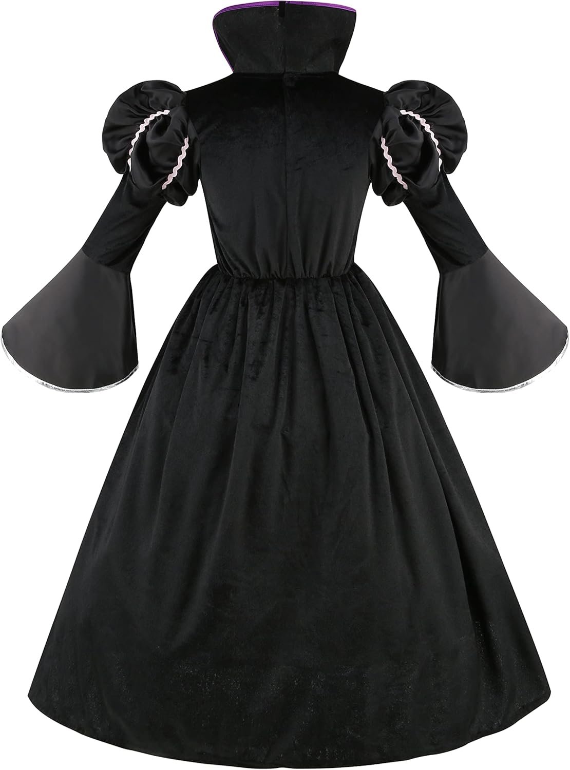 yolsun Purple Witch Costume for Girls Bubble Sleeve Halloween Witch Dress for Kids - Image 2