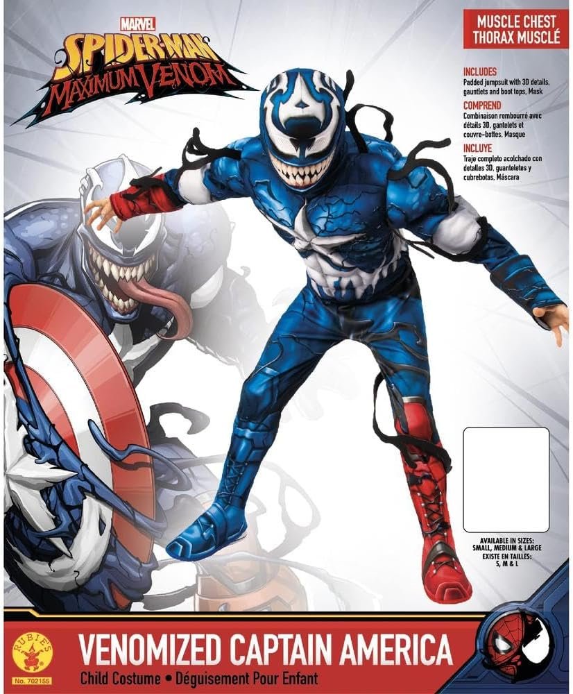 Rubie's Boy's Marvel Spider-Man Maximum Venom Deluxe Venomized Captain America Costume - Image 3