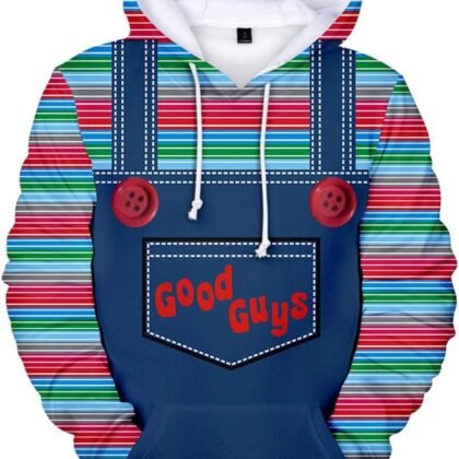 Chucky Hoodie Jackets Men Costume Halloween Cosplay Pullover Shirt Sweatshirt