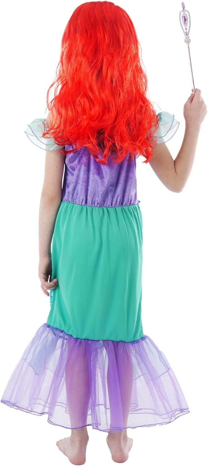 Webeasy Princess Costumes for Girls, Fancy Princess Costume with Wig Deluxe Girls Fancy Dress for Party Cosplay Halloween - Image 3