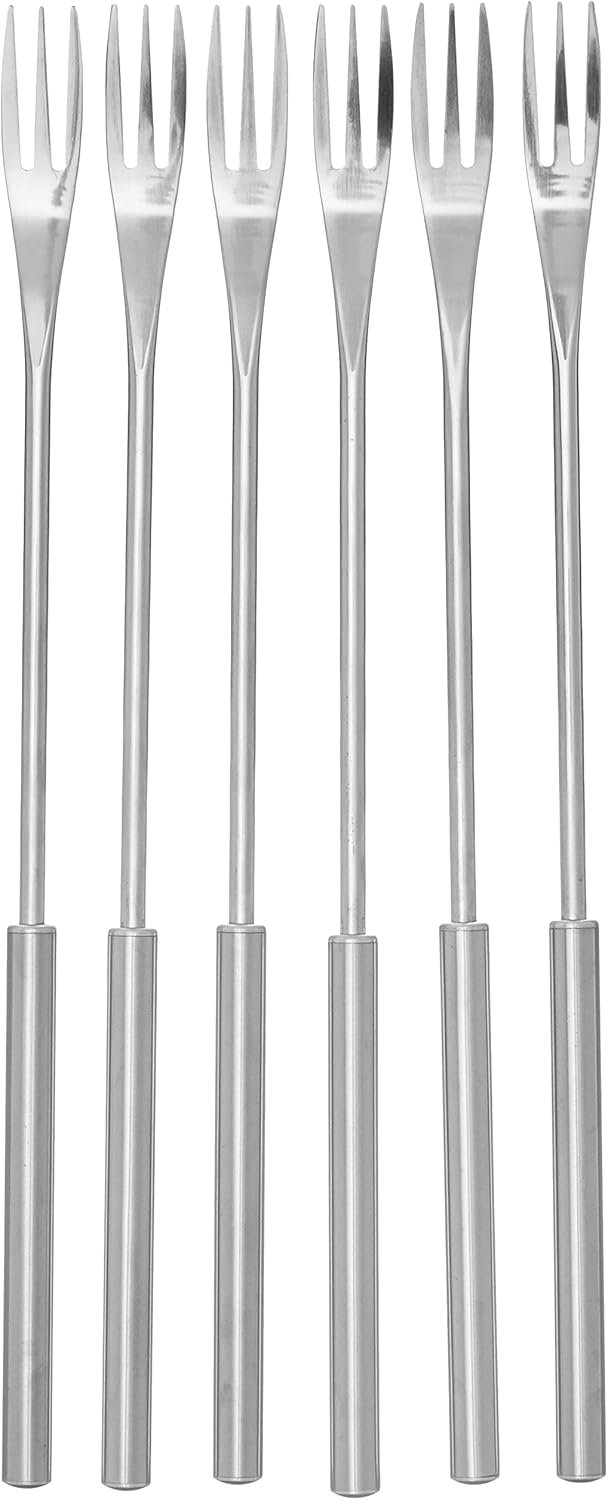 Kuhn Rikon 6 Piece Cheese Fondue Forks of Stainless Steel, Small, Silver - Image 2