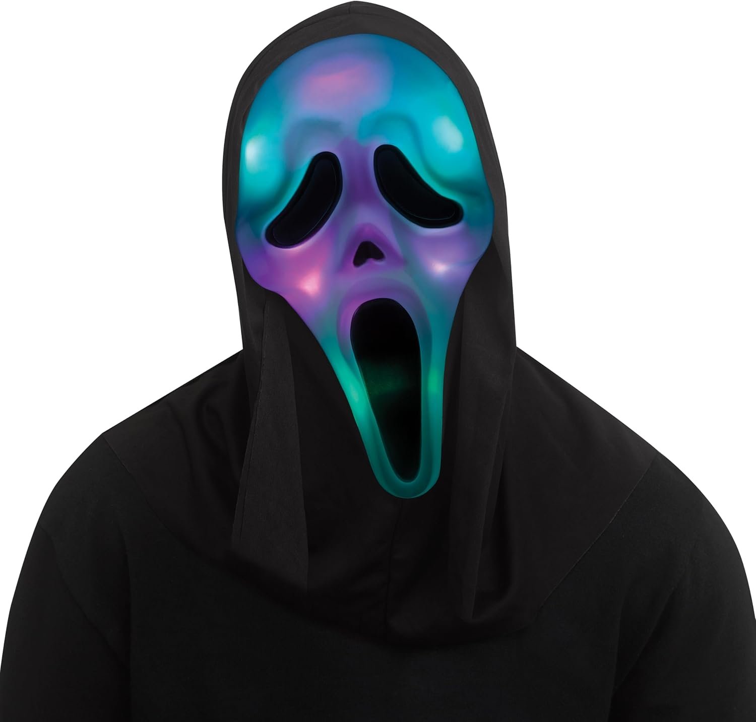 Fun World Ghost Face Color Change Mask Costume Accessory, Multi-Color
